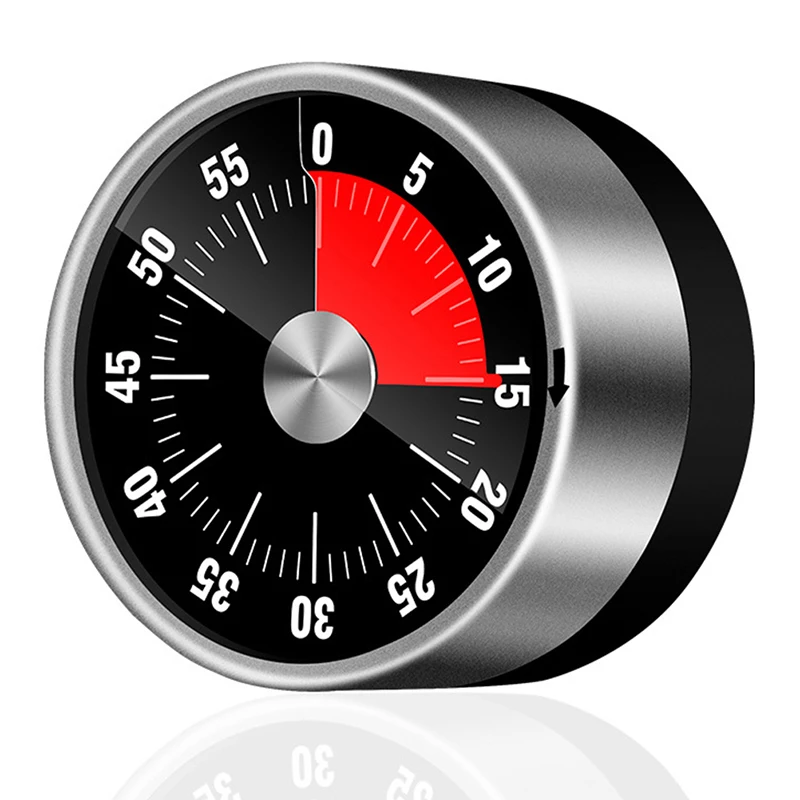 1 шт. визуальный таймер из нержавеющей стали механический кухонный на 60 минут с