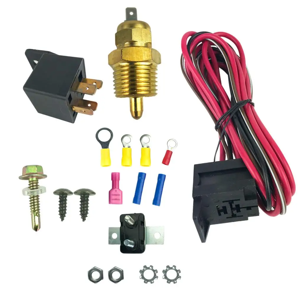 Установка проводки электрического вентилятора полное реле термостата 50 А 185 SBC BB