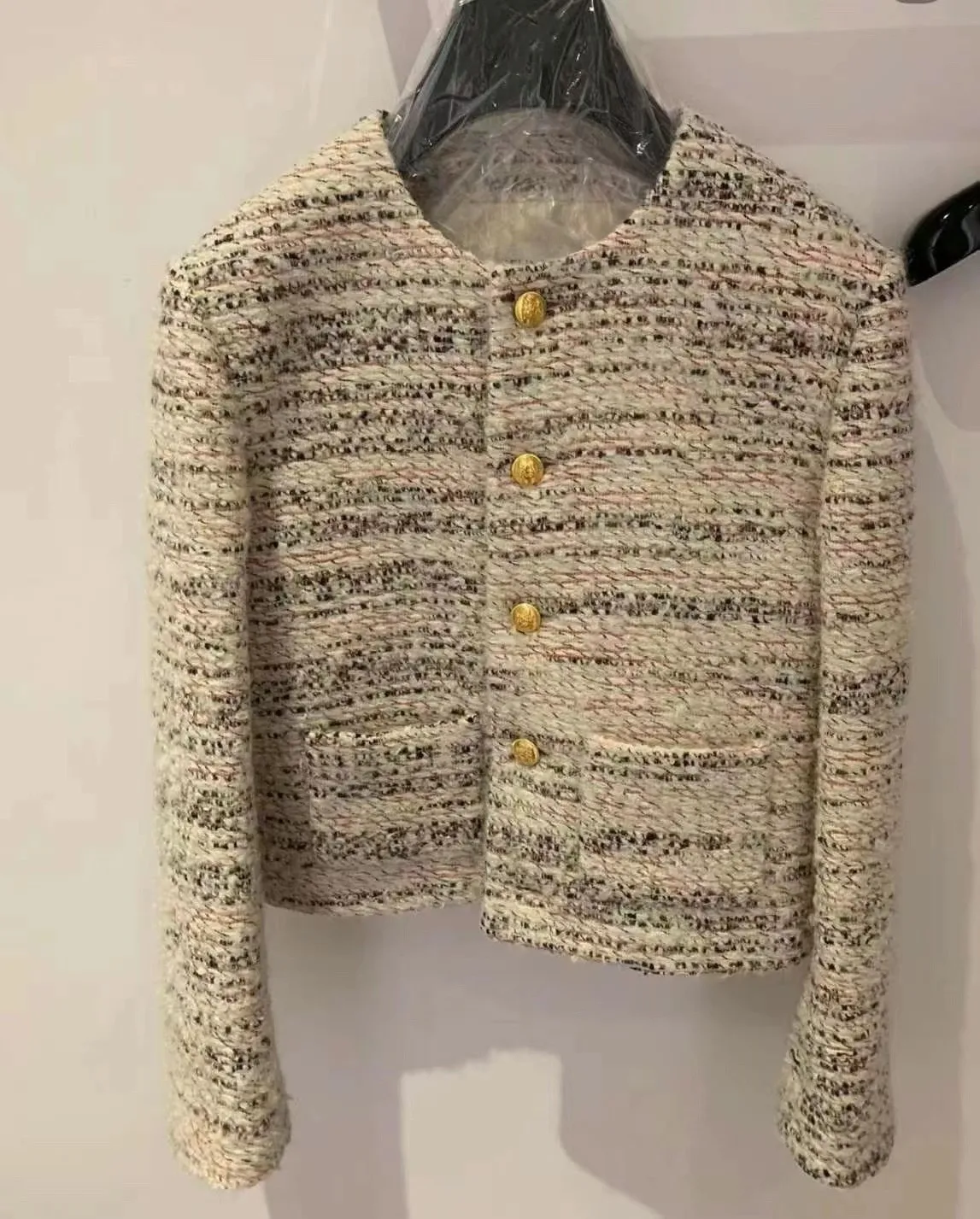 

Woman Clothes Women Clothing Women's Tweed Short Jacket Women's Suit Coat 2023 Spring Female Suit Blazer Casual Suit