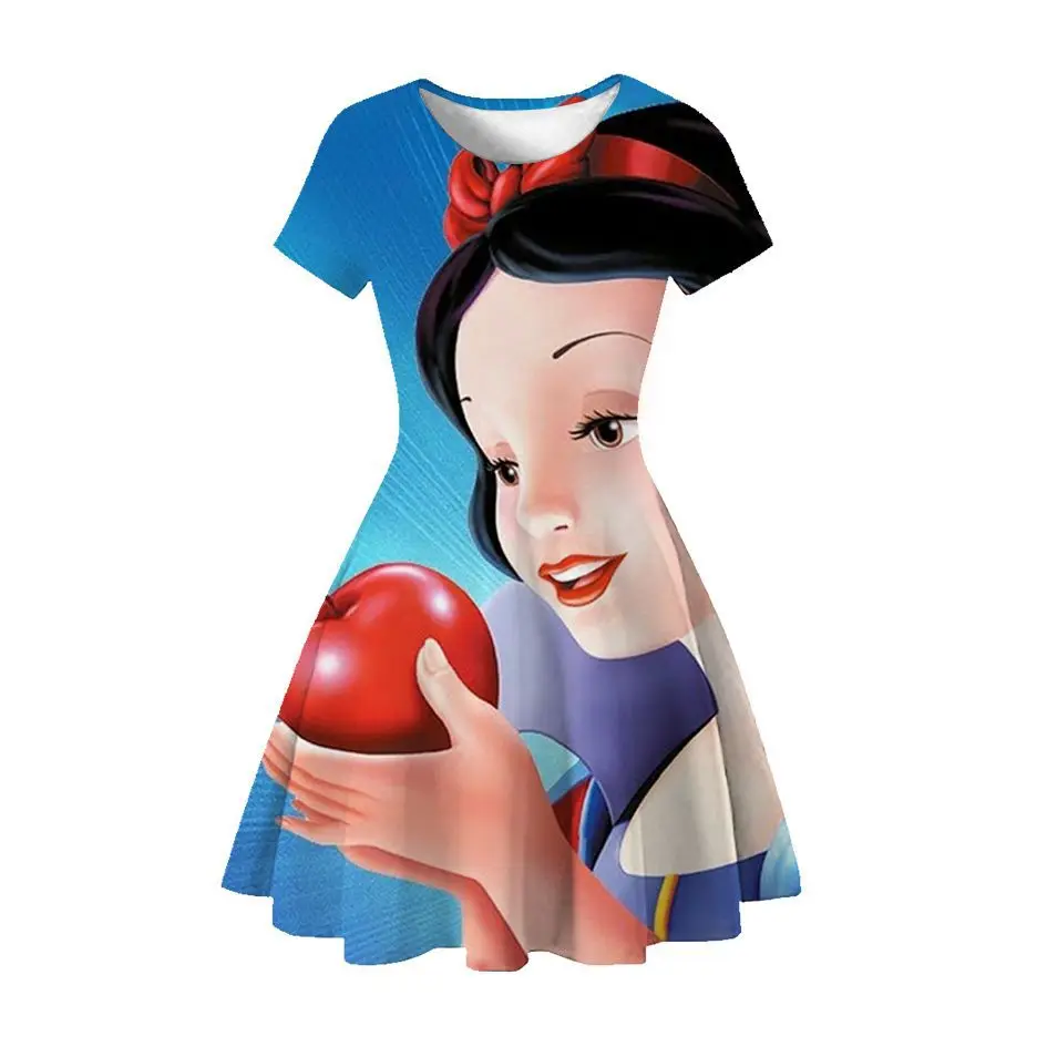

Disney Snow White Kids 3D Printed Princess Dress Party Kids Girls Dress Princess Party Costume Vestidos Bow 3D Outfits Clothing