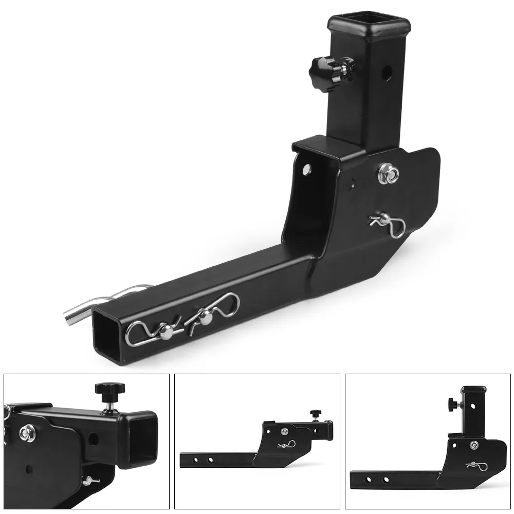 Folding Cargo Carrier Adapter For 2 Inch Trailer Hitches Mount Shank Foldable Adapter, Weight Capacity: 500lbs