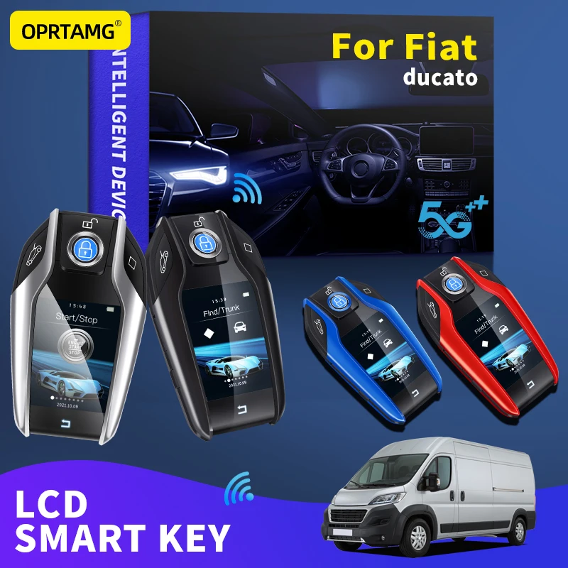 

OPRTAMG Car Smart Remote Control Key LCD Display For Fiat ducato Keyless Smart Key 2006 2007 2008 2009 2010 2011 2012 2013 2014