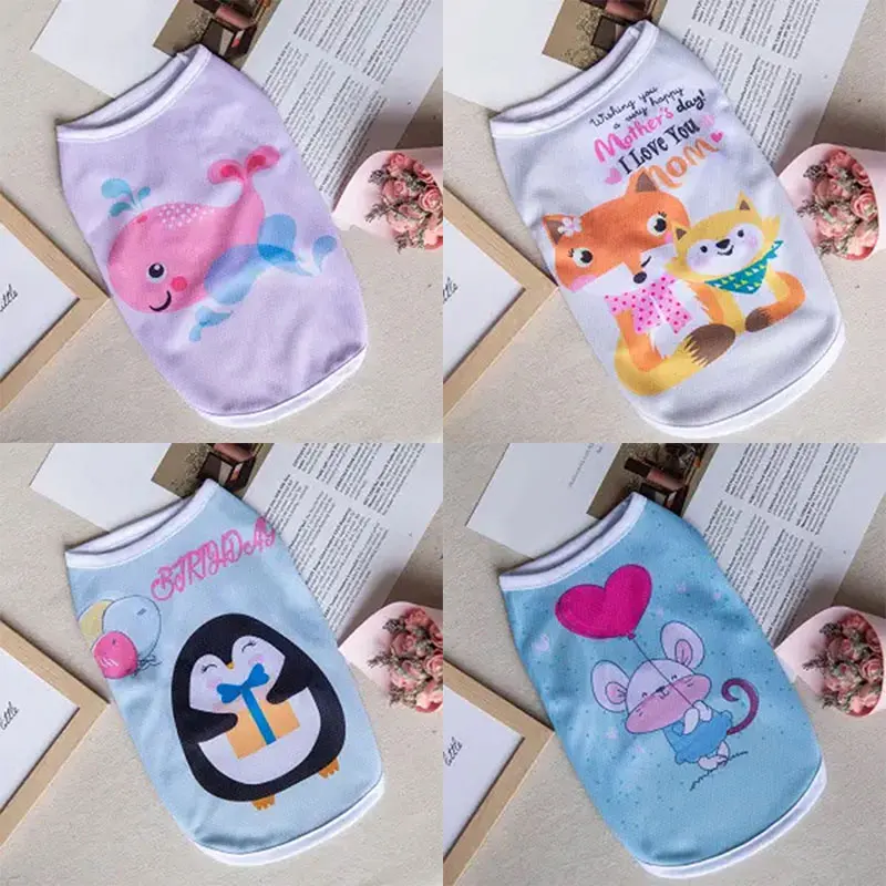 

Breathable Dog Clothes Spring Summer Dog Vest Down Jacket Puppy Small Dog T-Shirt French Bulldog Yorkshire Chihuahua Dog Tshirt