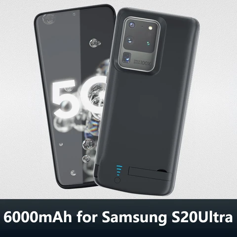 Чехол-зарядное устройство Power Bank для Samsung Galaxy S20 S21 S22 S24 Ultra Plus S10 Plus S10E S20FE S21FE Чехол с задним зажимом