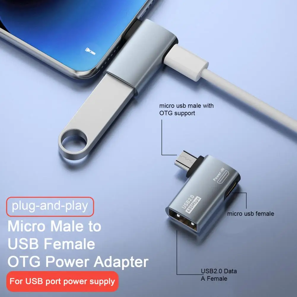 

Connection Micro Male to Usb Female Adapter High Speed Micro Usb Male to Usb Female Adapter Plug Play Otg Connector for Computer
