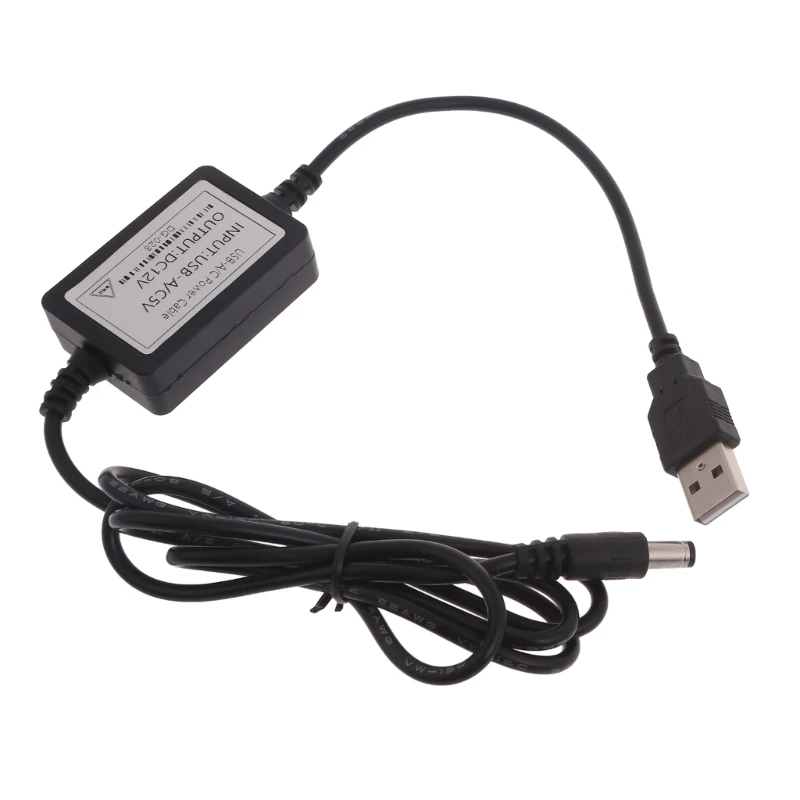 

USB Charging Cord USB 5V to 12V with 5.5 .1mm Adapter for LED Strip Lights Router Speaker Camera Low-power