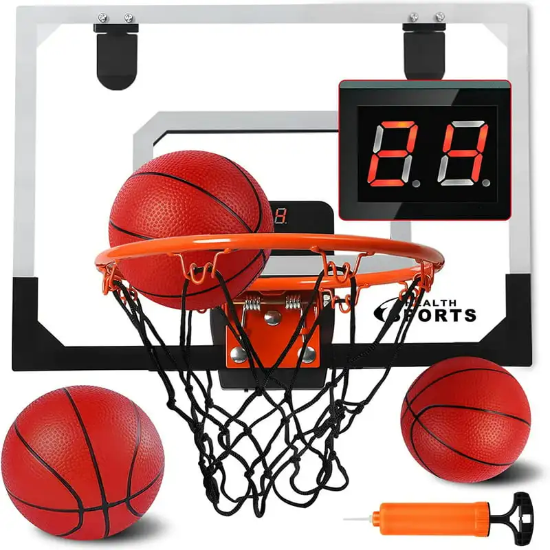 

Hoop with Electronic Scorer, with 3 Balls, Basketball Toy Gifts for Kids and Adults