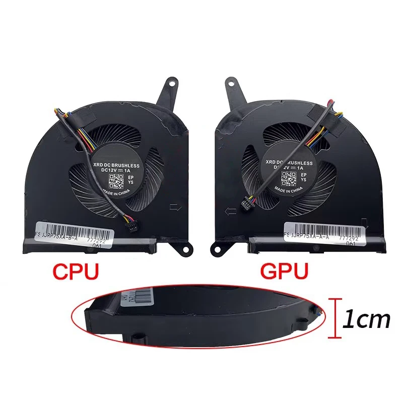 Для ноутбуков Gigabyte Aorus 15G, 15P, 17P, 17G, XC, RX7G, RP77, RX5G, RP75W, XA, XD, OLED, SA, XB, AERO 17, 15: 2 новые вентилятора для охлаждения GPU и CPU (art.: 3920db00fac71) - 3920db00fac71