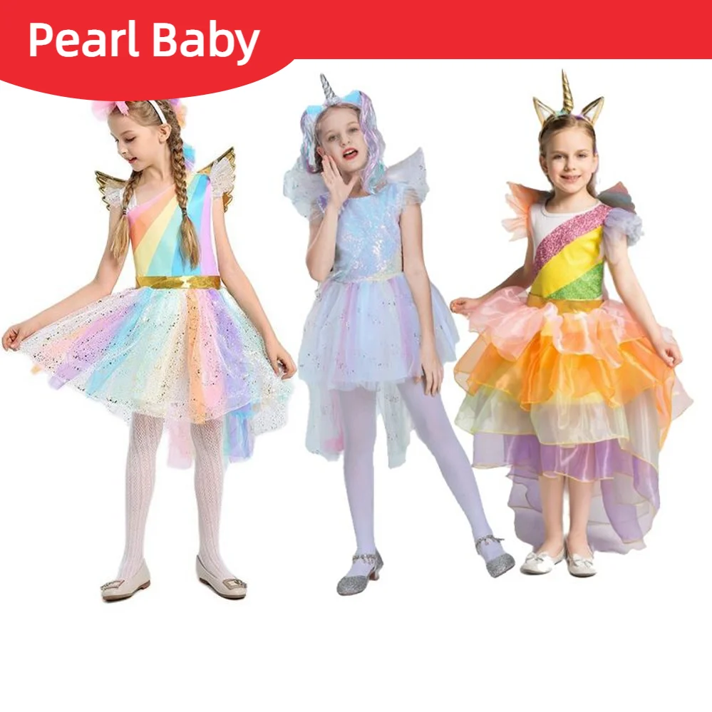 

Детское платье с единорогом, на возраст 2-10 лет