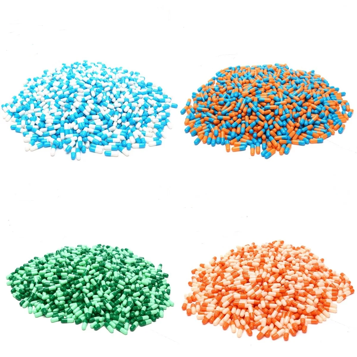 

1000pcs/bag Size 2# Empty Hard Gelatin Capsule Medicine Capsule 7 Colors Empty Pill Box Empty Separated Capsules