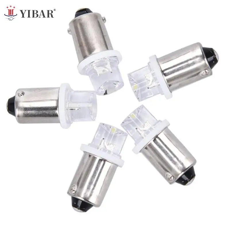 

5pcs Low Power 12V 24V BA9S LED Indicator Bulb License Plate Bulb Instrument Bulb Detector Lamp White