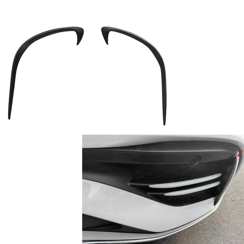 Передняя накладка сплиттера для бампера автомобиля воздушной ножки обрамления для Benz C-Class W206 2021 2022 C200 C260 C300 черный