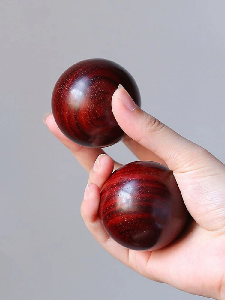 Crafts India Pterocarpus Santalinus Old Materials High Oil Density Massage 60mm Health Care Ball 50mm Massage Ball