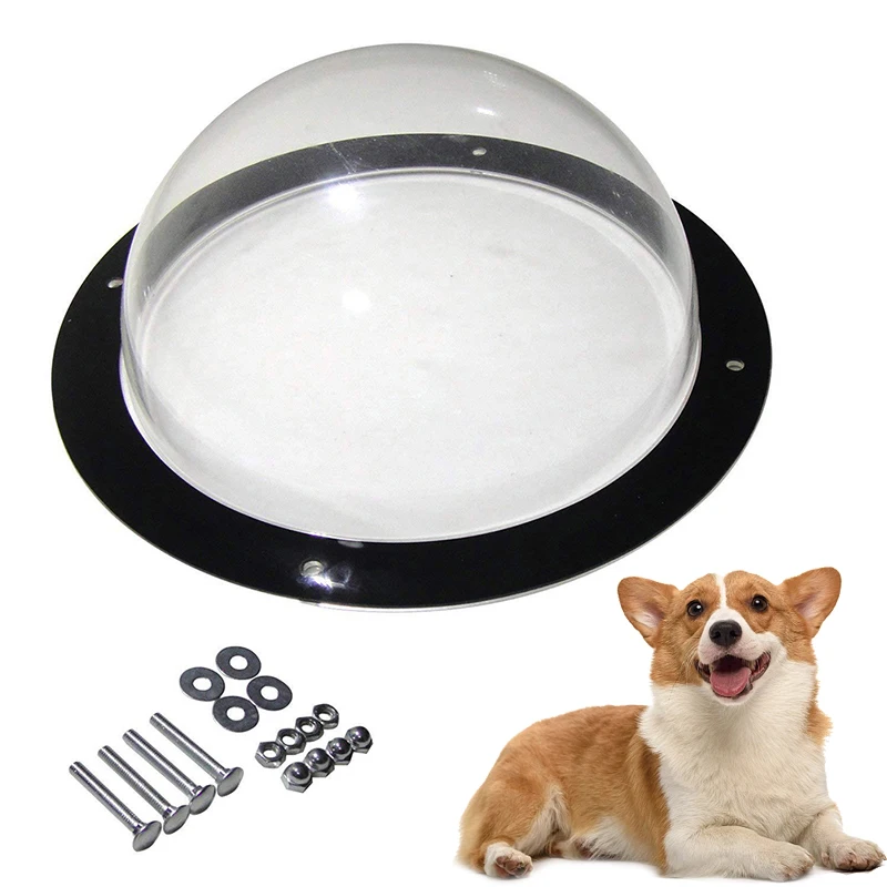 

Supplies Pet Round Transparent For 1 Out Window Set Acrylic Peek Reduced Fence Look Durable Barking Porthole Dog Pet