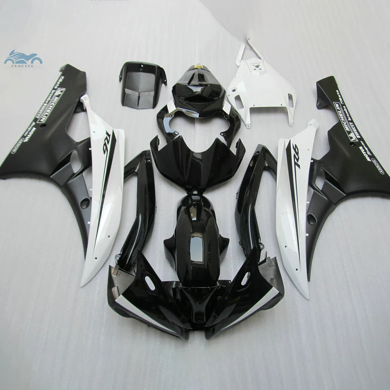 

Injection fairing kit fit for YAMAHA R6 YZFR6 2006-2007 YZF R6 06-07 ABS plastic sports fairing kits white black parts FY35