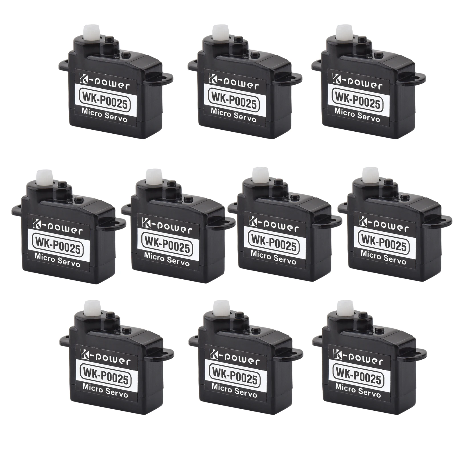 

10PCS K-power P0025 Micro/Mini Servo 2.5G/0.8KG/0.07Sec Analog High Speed Coreless for RC Airplane Toys Hobbies