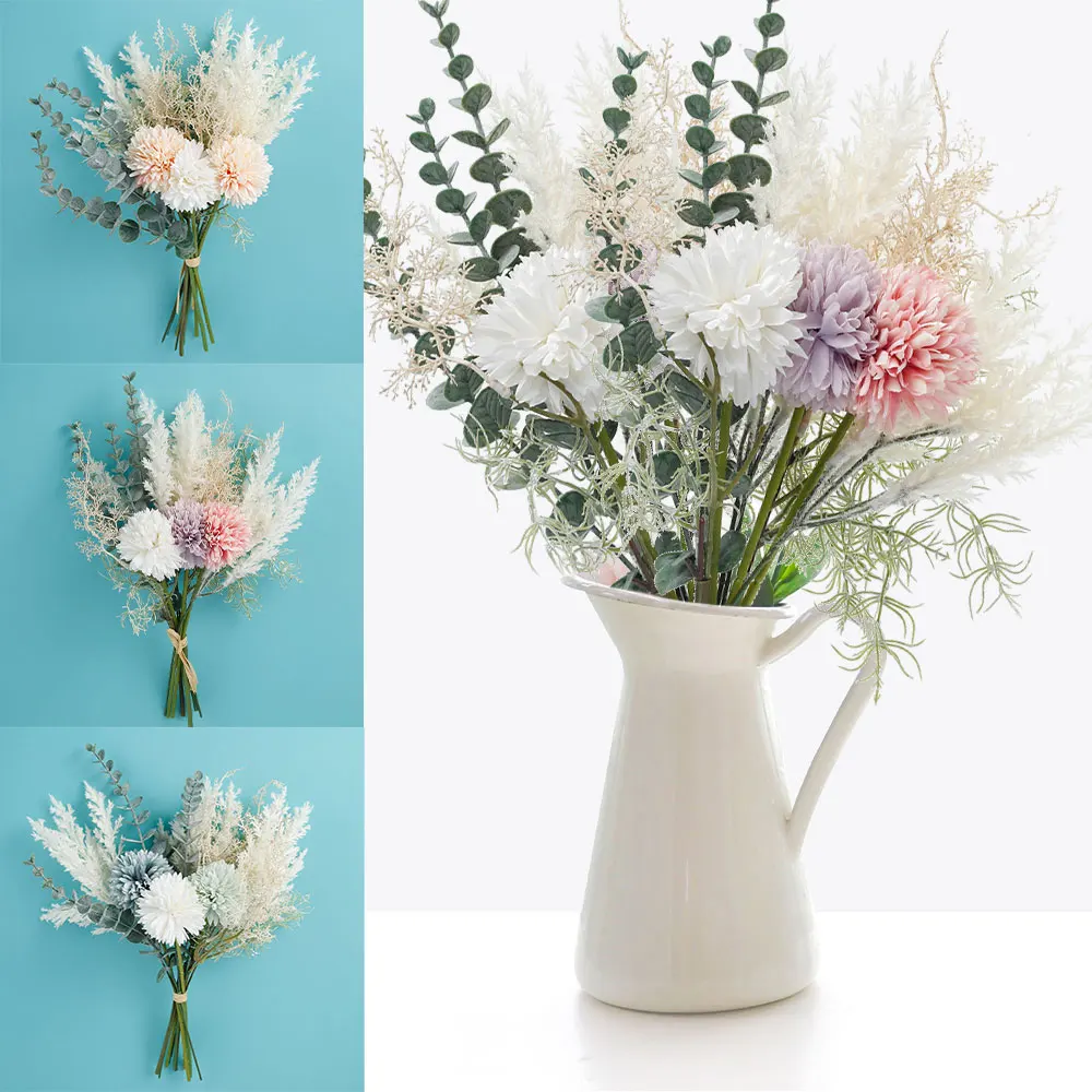 

Artificial Dandelion Flowers Centerpieces for Tables Home Living Room Decor Fake Pampas Grass Wedding Bridal Bouquet