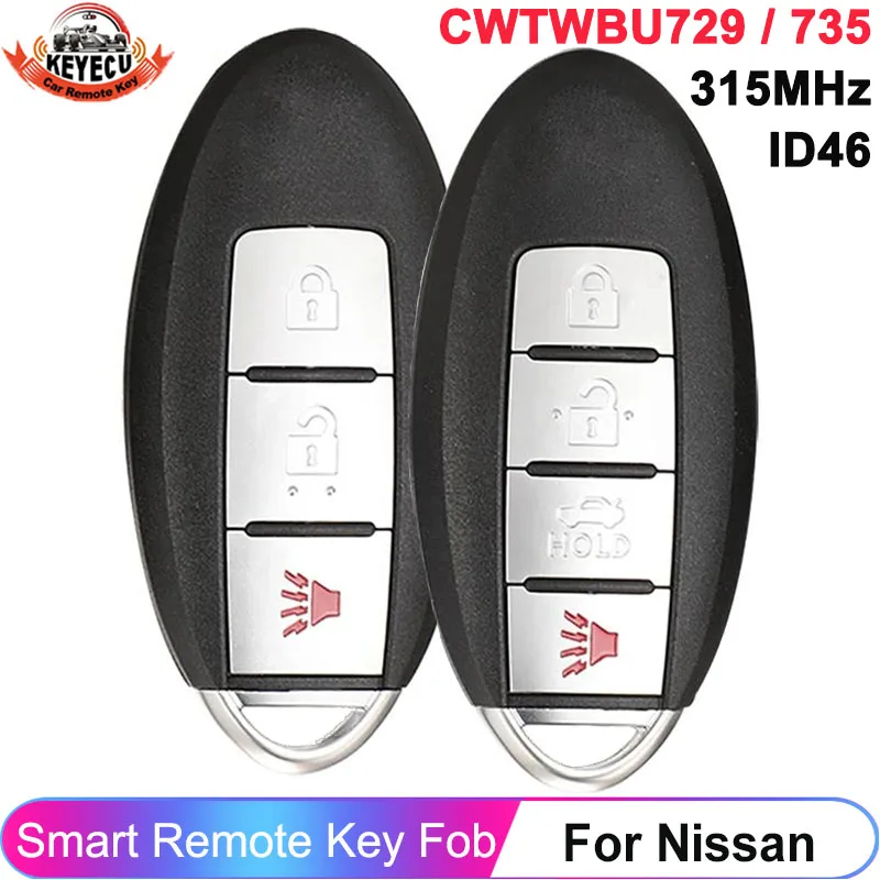 KEYECU CWTWBU729 CWTWBU735 ID46 для Nissan Tiida Teana Altima Maxima Armada X-trail Pathfinder Rogue Versa Juke дистанционный