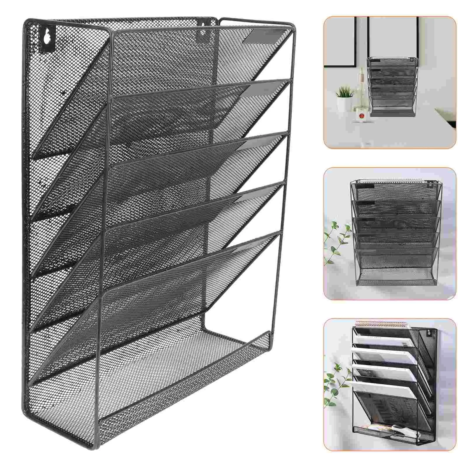 

Manilla Folders 85 X 11 File Rack Wall Mount Bookshelves Multi-layer Container