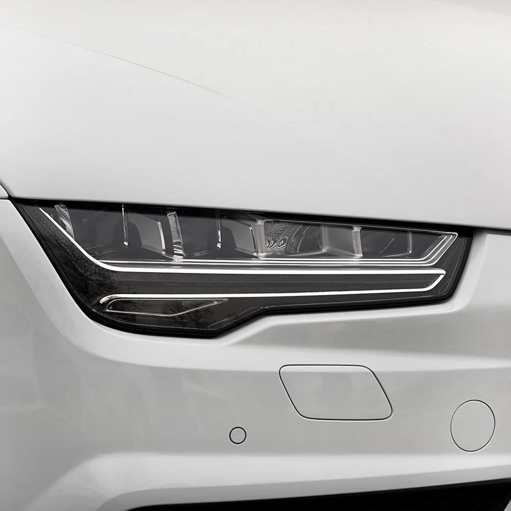 Чехлы для линз без линейных фар совместимые с Audi A7 S7 RS7 Sportback 2015 2016 2017 2018 прозрачные