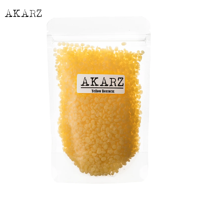 

AKARZ yellow Beeswax Pure Natural Cosmetic Grade Top Quality For DIY Lip Balms Lotions Candles Bees Wax Pastilles