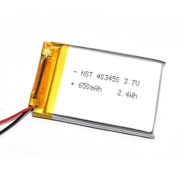 

2023New 403450 3.7V 680mAH 403450 PLIB polymer lithium ion / Li-ion battery for GPS mp3 mp4 mp5 dvd