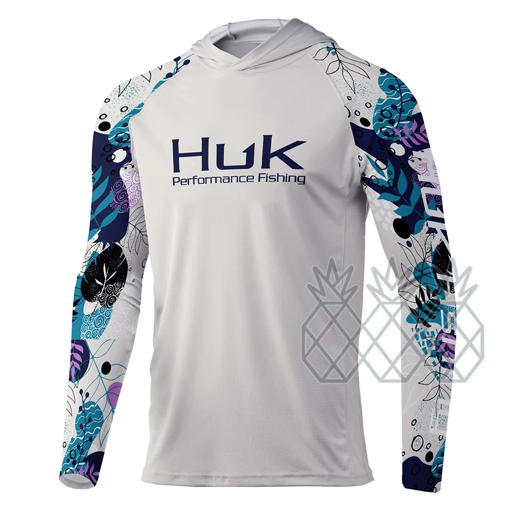 

HUK Fishing Hoodies Shirts Men Long Sleeve Quick Dry Breathable Clothing Uv Protection Outdoor Fishing T-shirt Camisas Ce Pesca