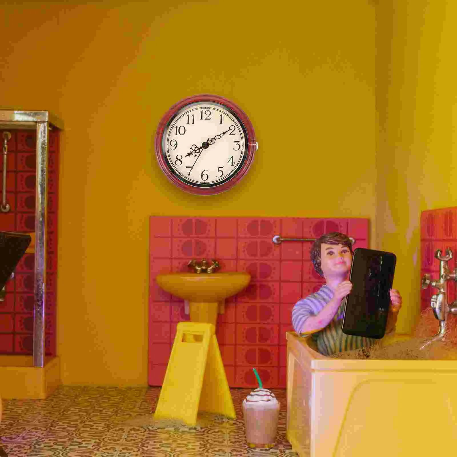 

House Miniature Wall Clock Decorative Clock Model House Furniture Accessories