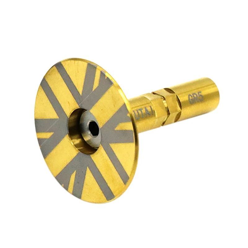

Bike Titanium Alloy Seat Tube Limit Mushroom Headcolumn Stop Disk for Brompton Bicycle Accessories,Gold