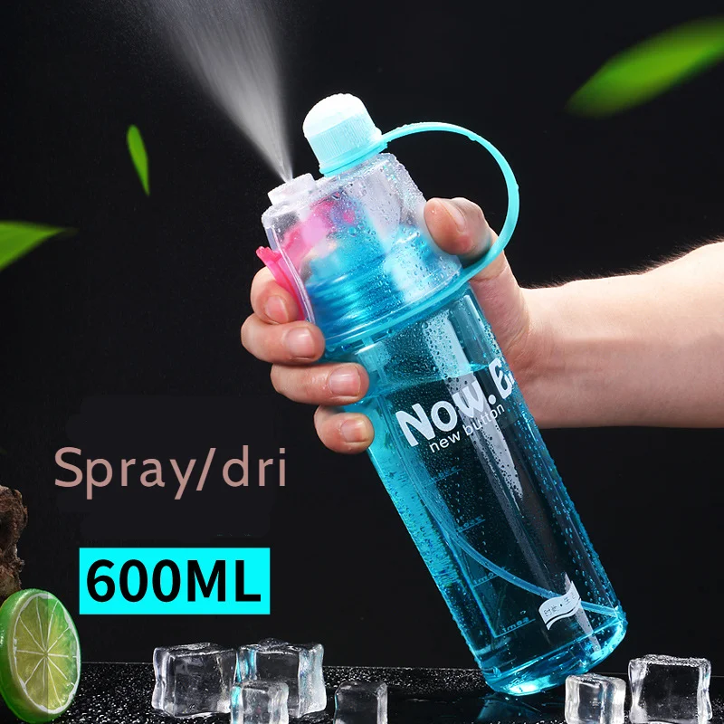 

Спортивные бутылки для воды кружка с распылителем тумана уличные спортивные чашки для фитнеса Герметичная Бутылка для путешествий туризма...