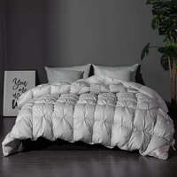 luxury 95 white goose down duvet thicken winter keep warm comforter solid bedspread blanket quilt single double queen king size