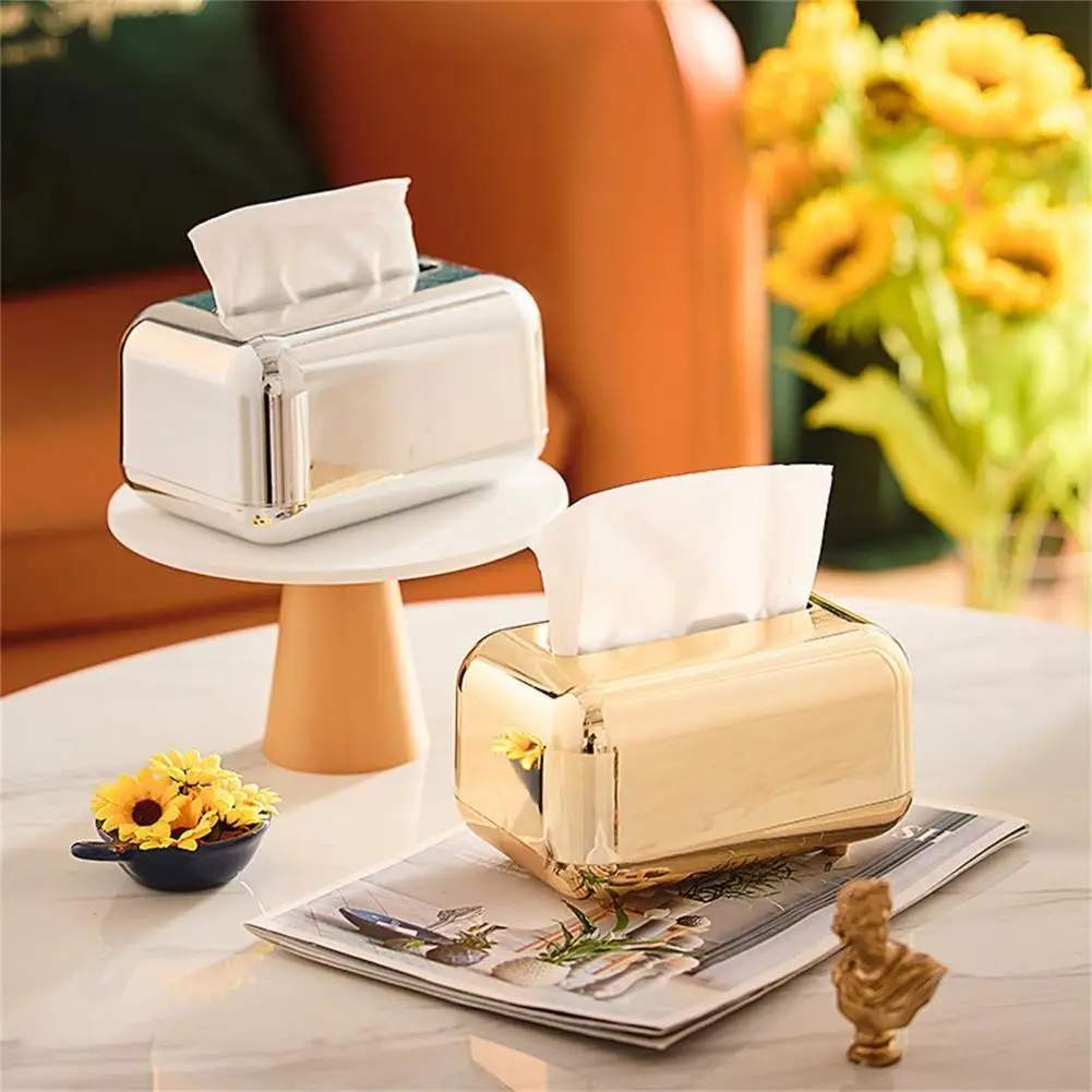 

Tissue Boxes Tissue Box Large Capacity Shatterproof ABS Paper Storage Box with Magnetic Switch Kitchen Storage Organization