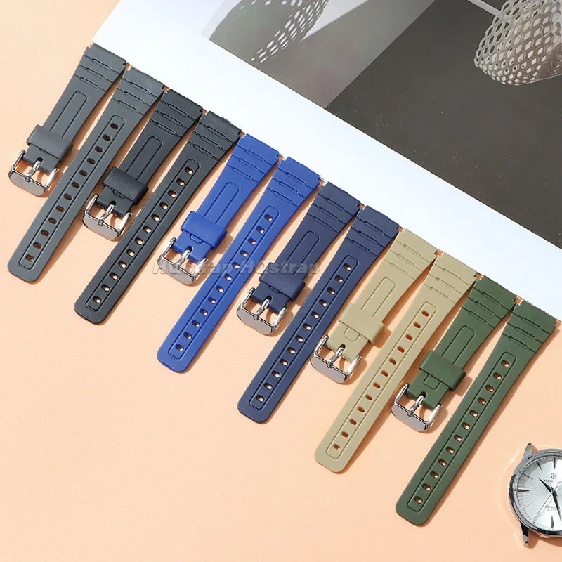 Силиконовый ремешок 18 мм, резиновый водонепроницаемый ремешок для ...