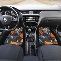 colorful orange purple blue floral abstract art car floor mats set front and back floor mats for car car accessories