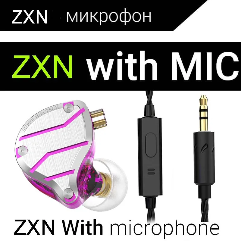 

High Quality QKZ ZXN CNC Metal Headset Deep Bass In-Ear 0.75mm 2 Pin Upgradable Earphones Mic Sport PUBG Gaming Earbud