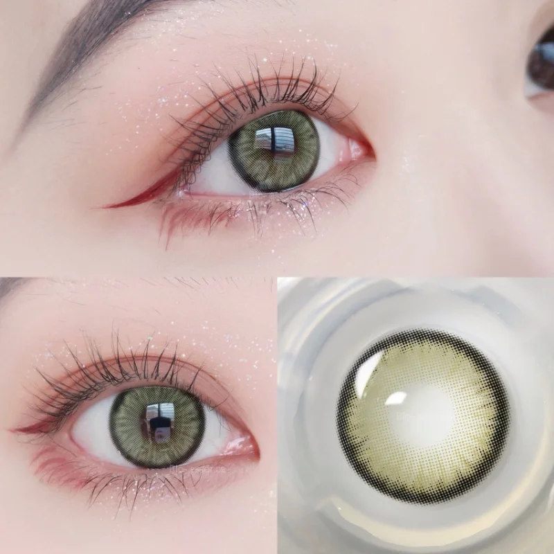 bio essence 1pair color contact lenses for eyes eye drops lenses solution blue lenses pink eyes lenses container fashion lenses free global shipping