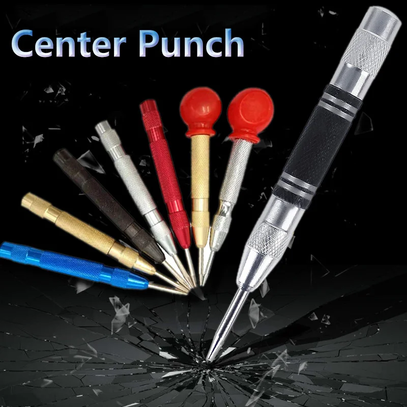 

1PCS Automatic Center Punch Kerner Center Woodworking Pin Locator Adjustable Spring Loaded Marker Wood Press Dent Drill Tool