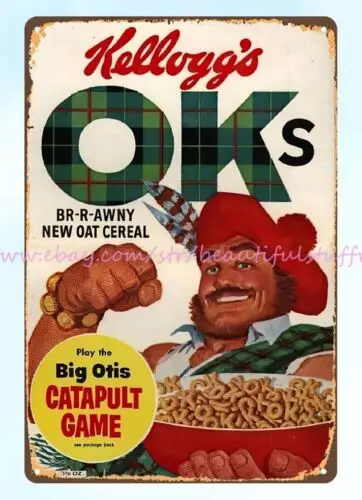 Домашний декор 1959 kellogg's OKs br-r-awny oat кашпо еда ностальгия металлический жестяной