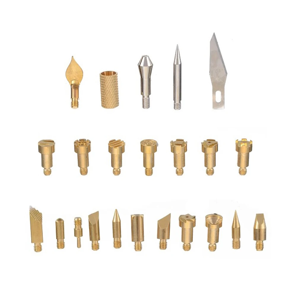 Набор ручек для выжигания по дереву с 23 насадками электрического паяльника