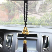 car pendants gold plated double gourds and lucky safe and safe transfer beads rearview mirror car pendants