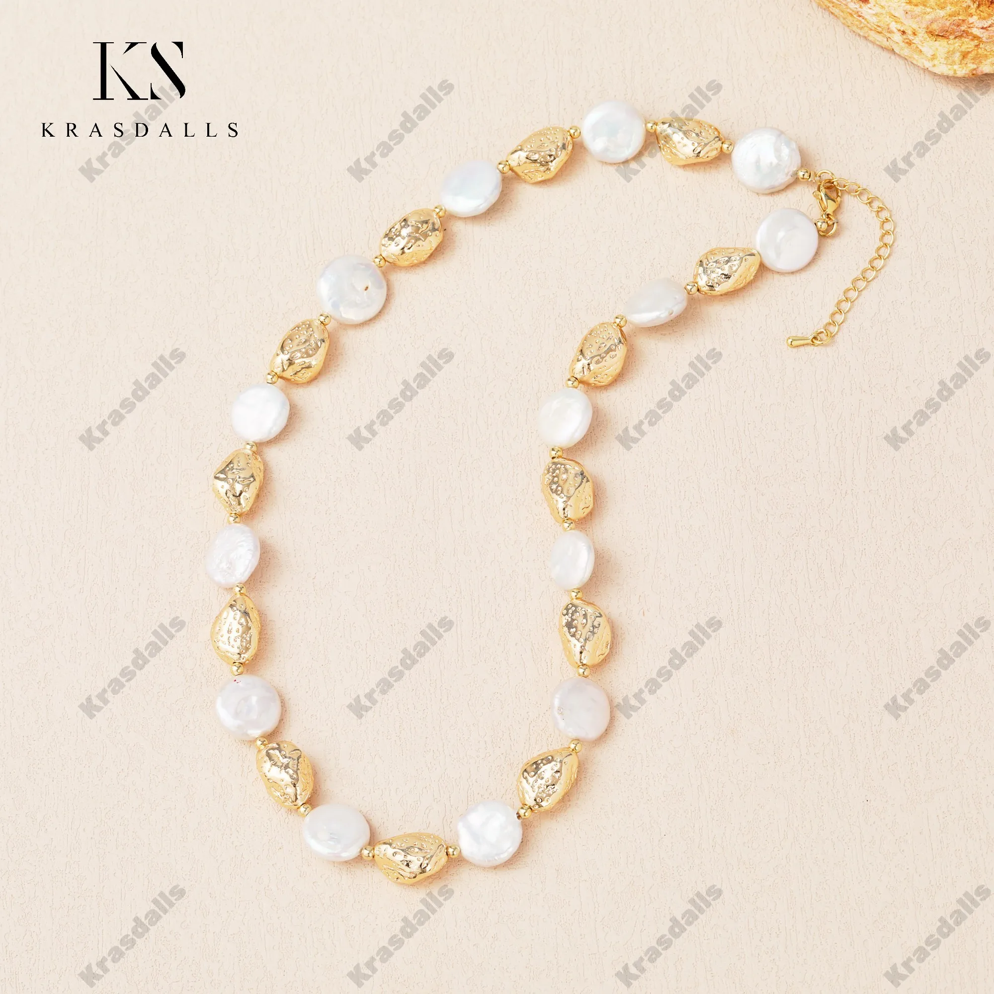 Винтажное 18-дюймовое ожерелье из настоящих позолоченных медных бусин ювелирные