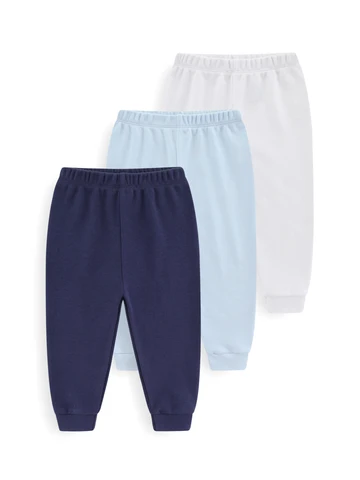 Комплект из 3 предметов, однотонные простые Мягкие штаны из 100% хлопка для маленьких мальчиков и девочек от 0 до 24 месяцев, весенне-осенняя одежда для малышей