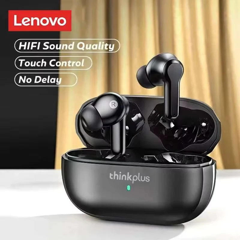 Фото Беспроводные Bluetooth-наушники Lenovo LP1S TWS Pro 6 для спорта и музыки с шумоподавлением, HD-звонками и игровой гарнитурой для мужчин и женщин №3