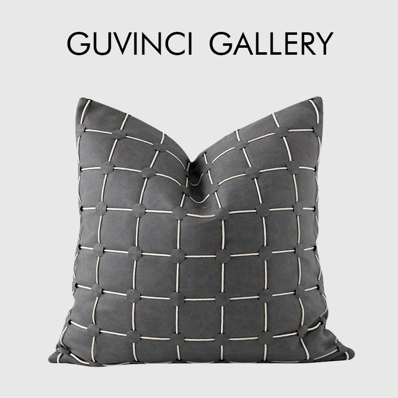 

GUVINCI GALLERY Modern Minimalism Luxury Style Pillow Cover Distinctive Style Square Cushion Case For Living Room Sofa Couch Bed