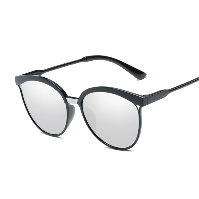

Cat Eye Fashion Sunglasses Woman Vintage Brand Designer Sun Glasses Female Big Frame Colorful Coating Mirror Oculos De Sol