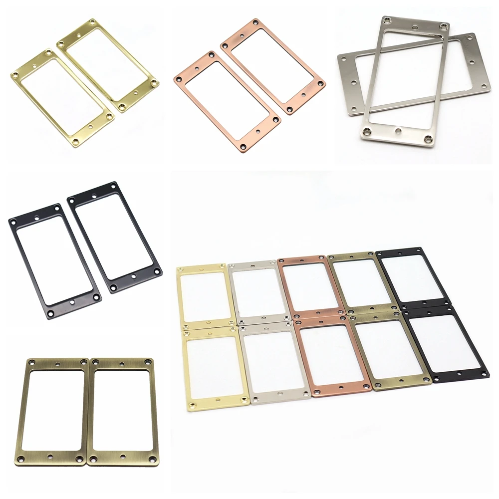 

2pcs Guitar Pickup Ring Cover Frame Flat Metal Pickup Mounting Rings for LP/SG Guitar Mounting Replacement 2x2mm