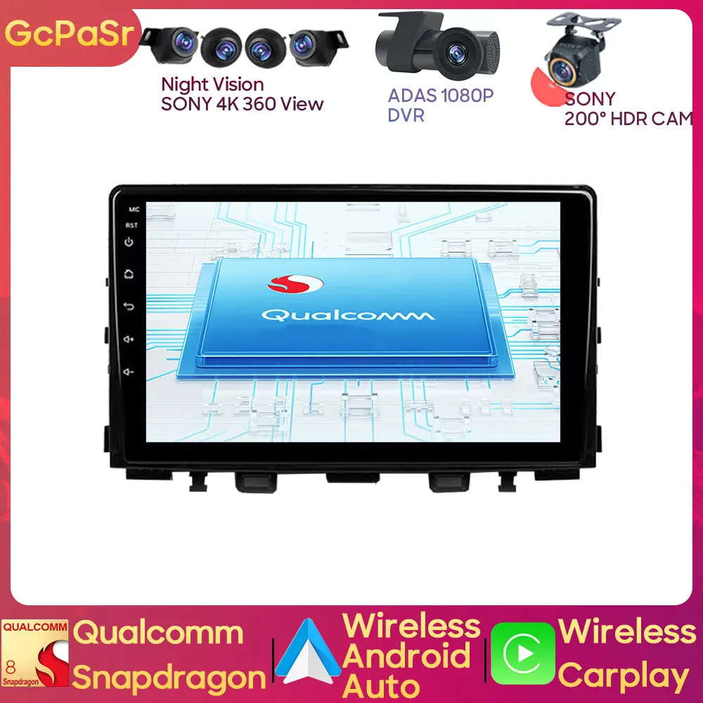 

Qualcomm Auto Car Radio Player For KIA RIO 2016 - 2020 Android Navigation Audio Carplay 5G Wifi Dash Cam BT GPS CPU NO 2din DVD