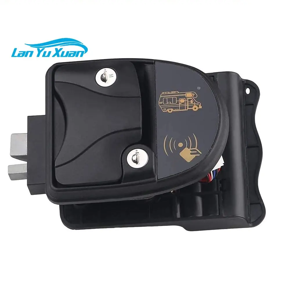 

IC Card Wireless Remote Control RV Entry Door Latch Zinc Alloy for Caravan Camper Bus Yacht Ferry Truck RV