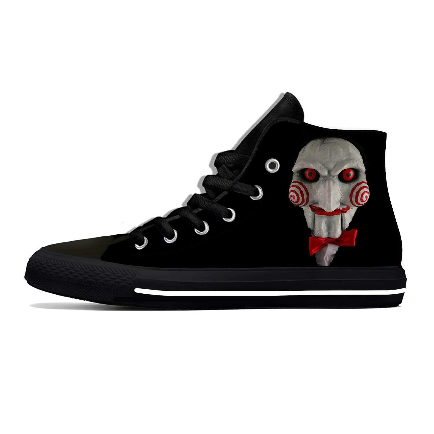 

Horror Scary Halloween Saw Billy Puppet Jigsaw Casual Cloth Shoes High Top Lightweight Breathable 3D Print Men Women Sneakers