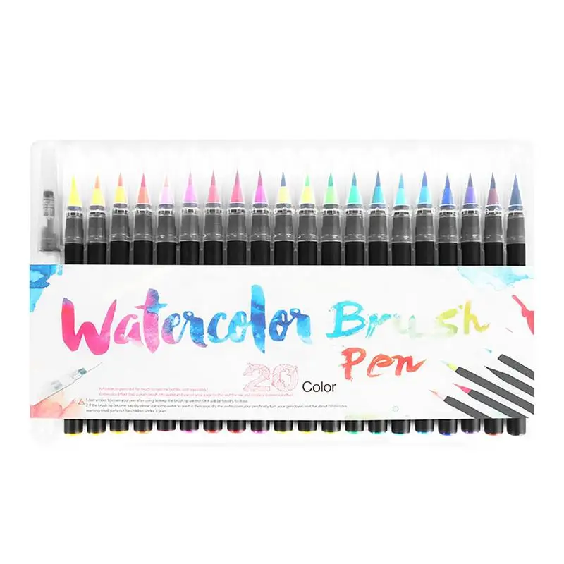 

Brush Marker Pens Colored Pens 201 Artist Fine Brush Tip Colored Pens Script Paintbrush For Calligraphy DIY Coloring Graffiti